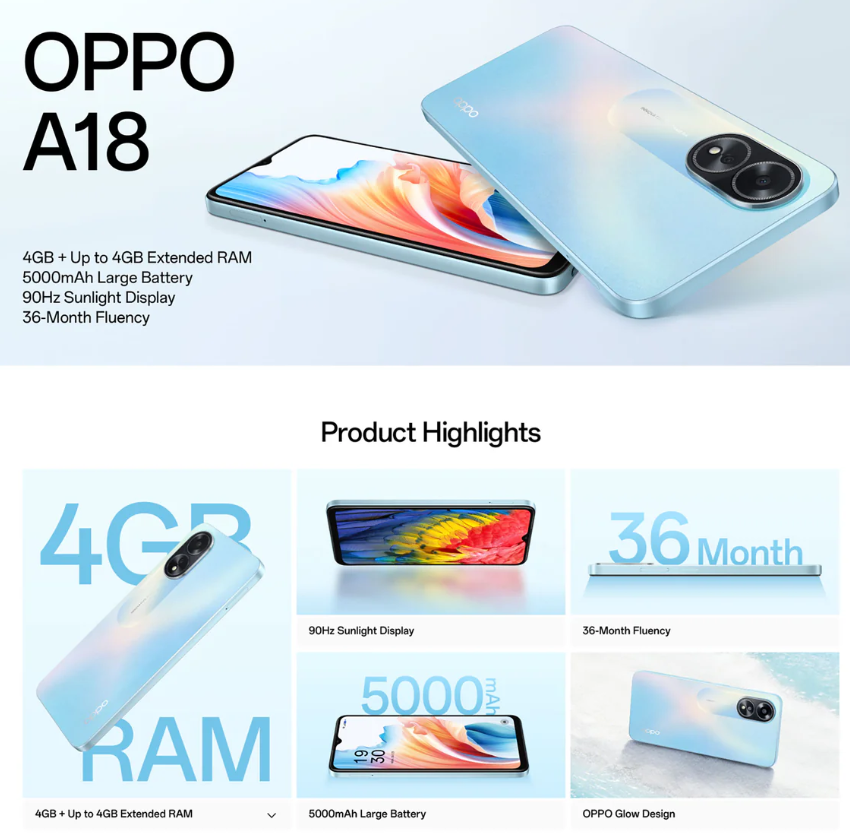 oppo a18 price in pakistan