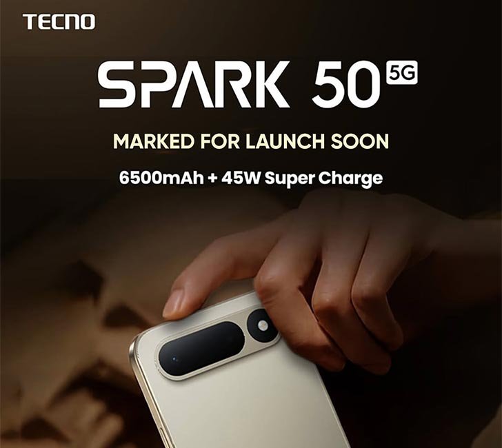 ecno Spark 50 5G slim and stylish design