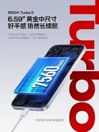 Xiaomi Redmi Turbo 5 7560mAh battery with 100W fast charging