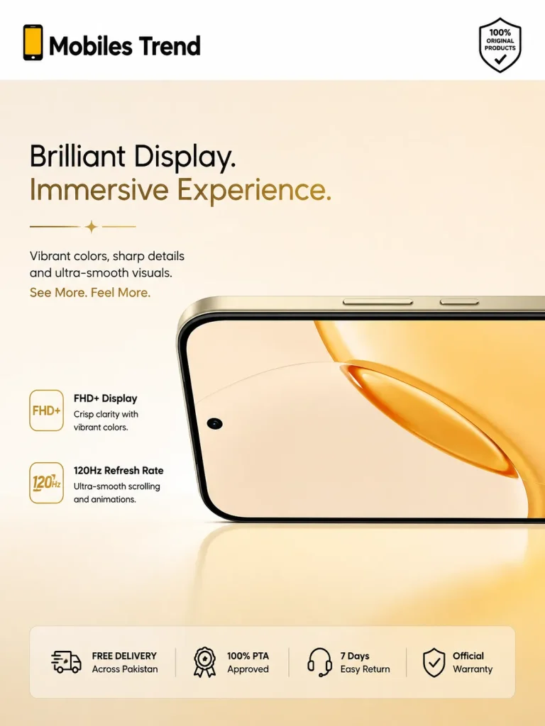 Realme 16 Pro display with high refresh rate and immersive viewing experience