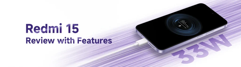 Xiaomi Redmi Note 15 6000 mAh battery with fast charging and reverse charging