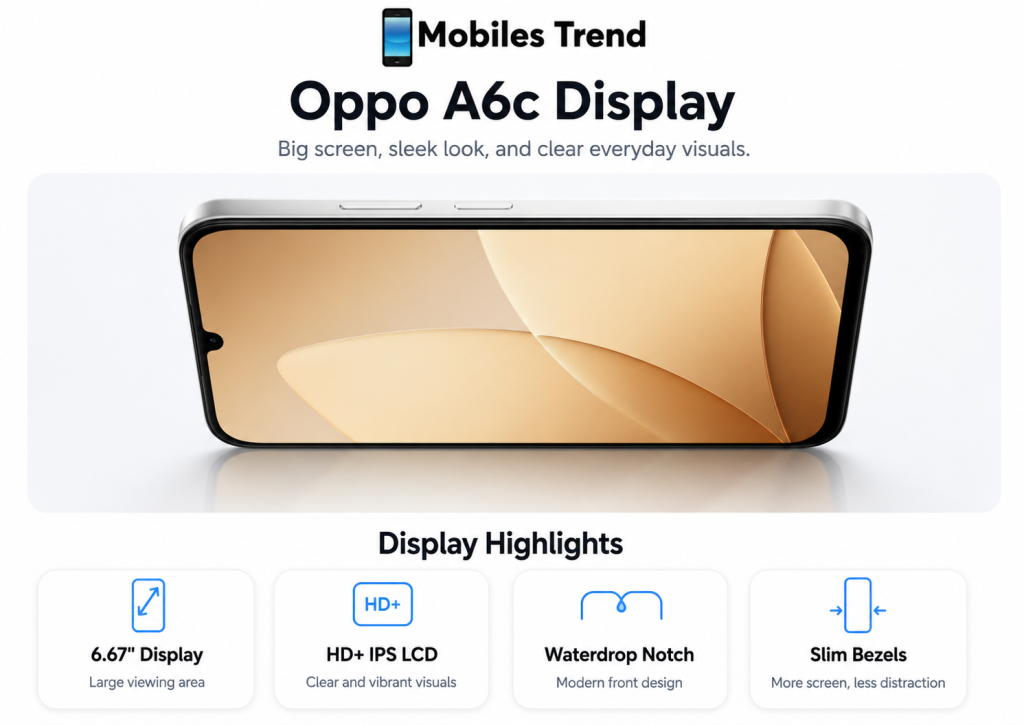 OPPO A6c 6.75 inch 120Hz display specifications
