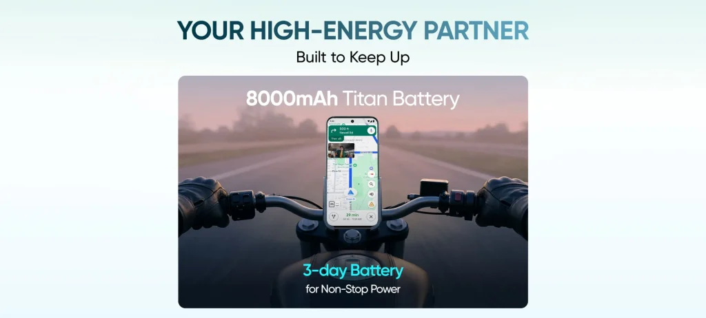 Realme 16T 7000mAh Silicon Carbon battery two day life 5G endurance
