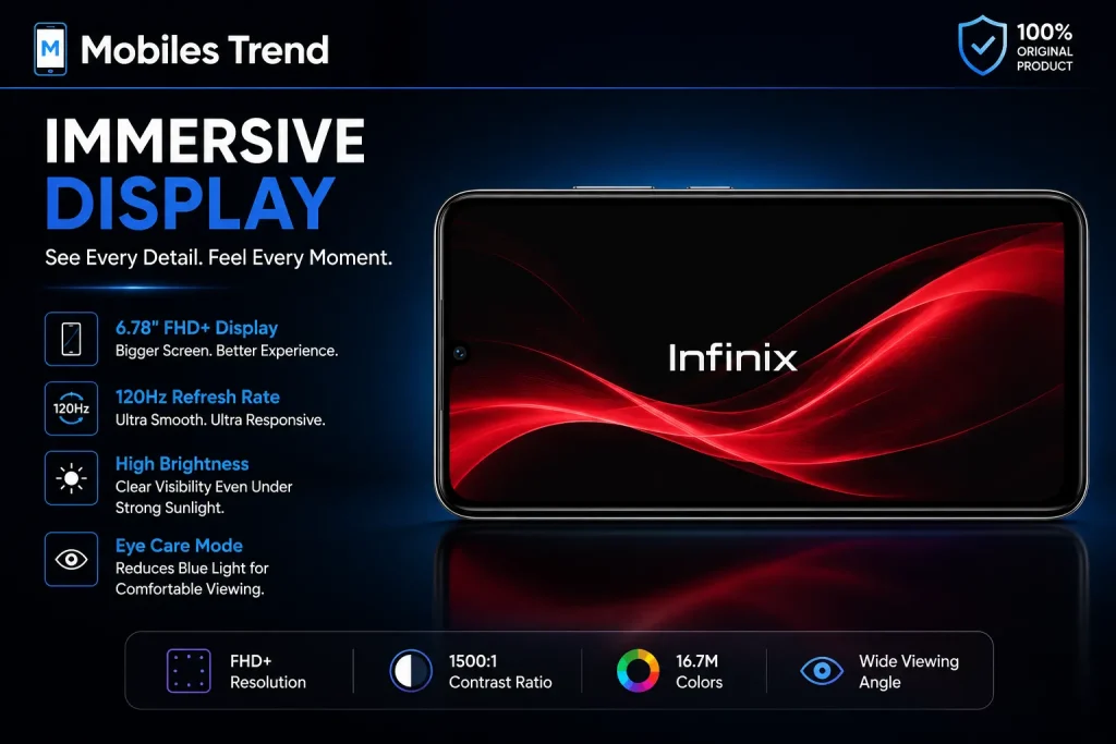 Infinix Note 60 Ultra 5G 6.78 inch AMOLED 144Hz 4500 nits Gorilla Glass 7i display