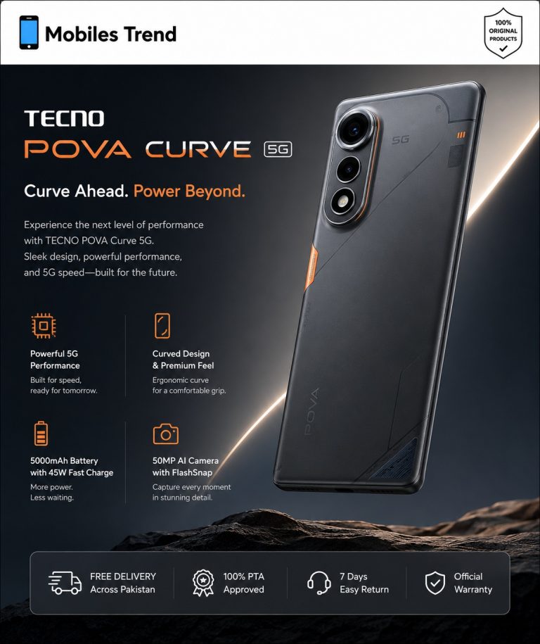 Tecno Pova Curve 5G price in Pakistan 2026 Rs 54999 expected official