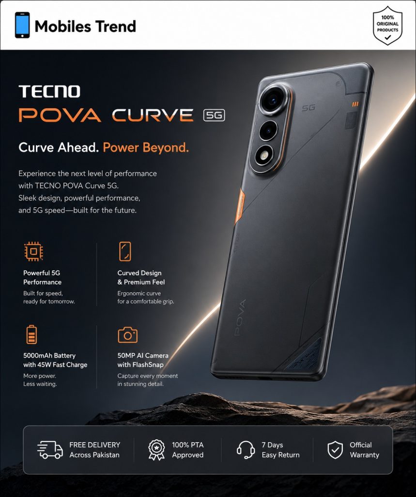 Tecno Pova Curve 5G price in Pakistan 2026 Rs 54999 expected official