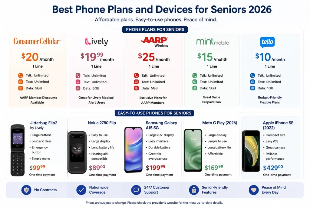 best phone plans and devices for seniors 2026 easy smartphone elderly