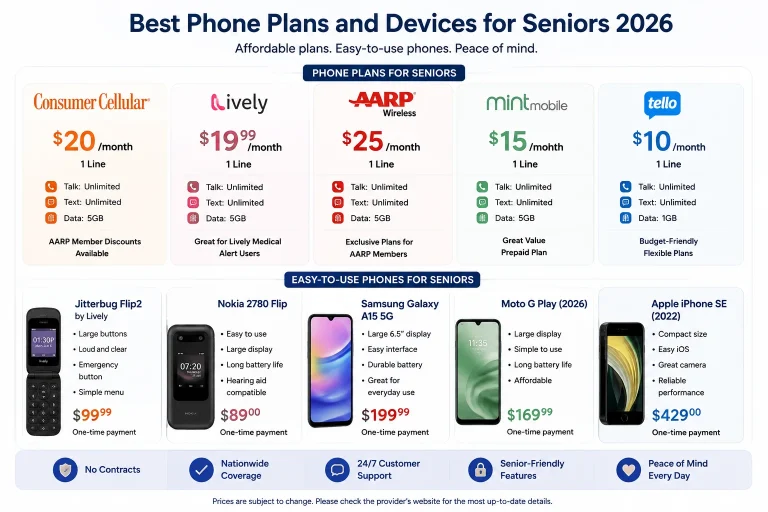 best phone plans and devices for seniors 2026 easy smartphone elderly