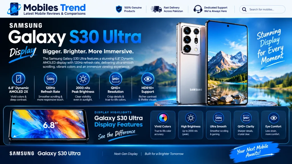 trending mobiles 144Hz Dynamic AMOLED 2X 516 PPI display Pakistan 2026