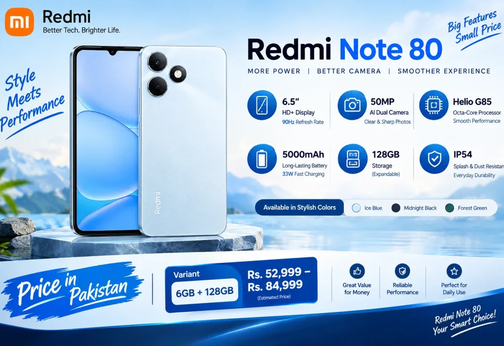 Realme Note 80 official price Pakistan 2026 Rs 42999 Glacier Blue Storm Black ArmorShell